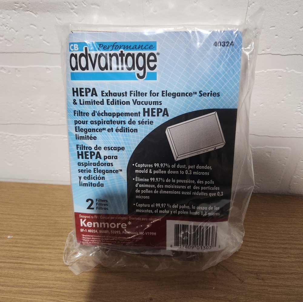 Kenmore EF-1 HEPA Vacuum Exhaust Filters (2-Pack)